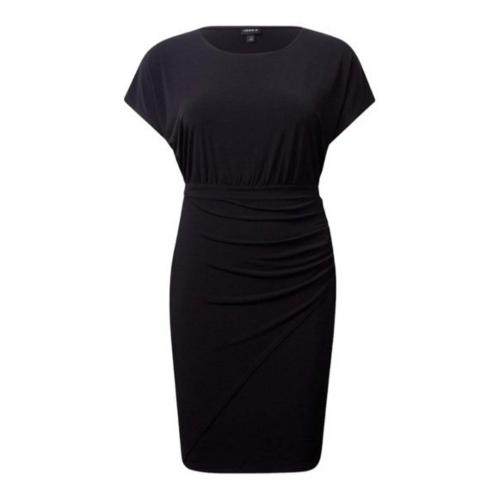 NEW Torrid Midi Dress Knit Faux Wrap 4X Party Formal Going Out Black
